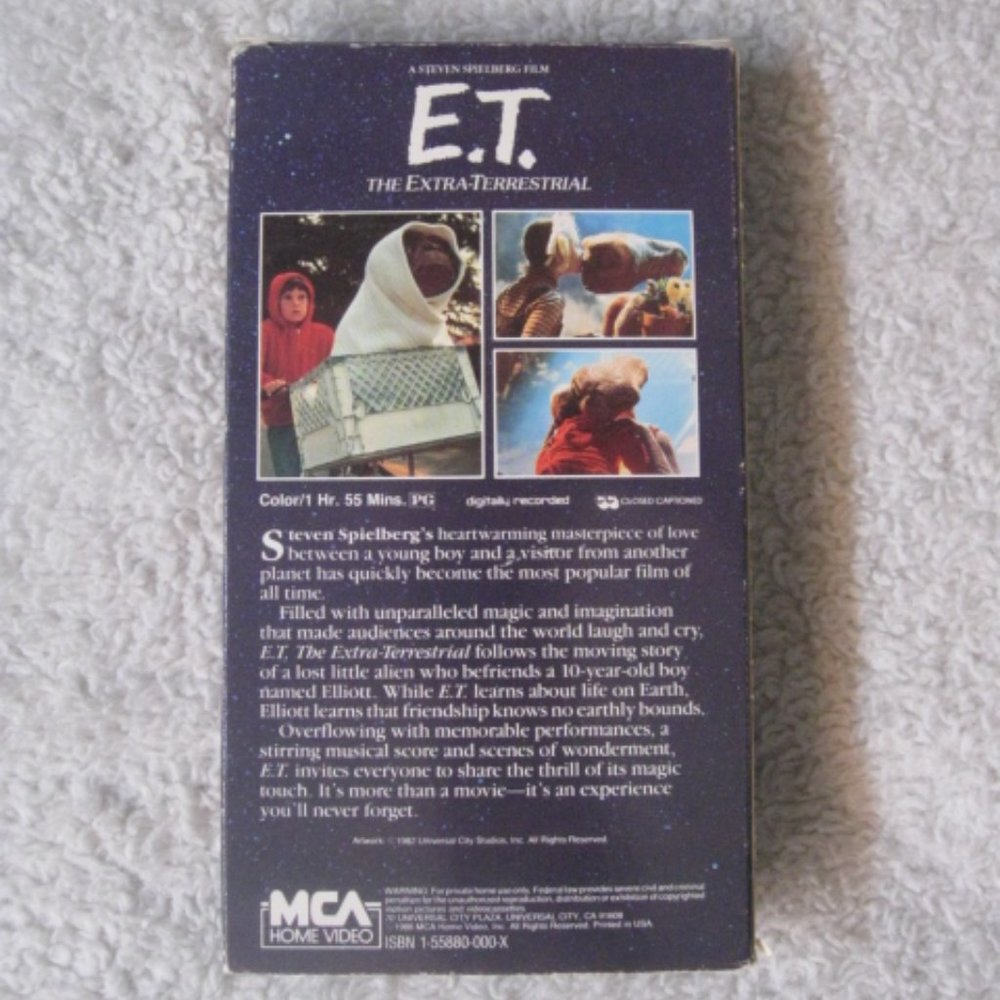4/$15 E.T. The Extra-Terrestrial VHS - Picture 2 of 2